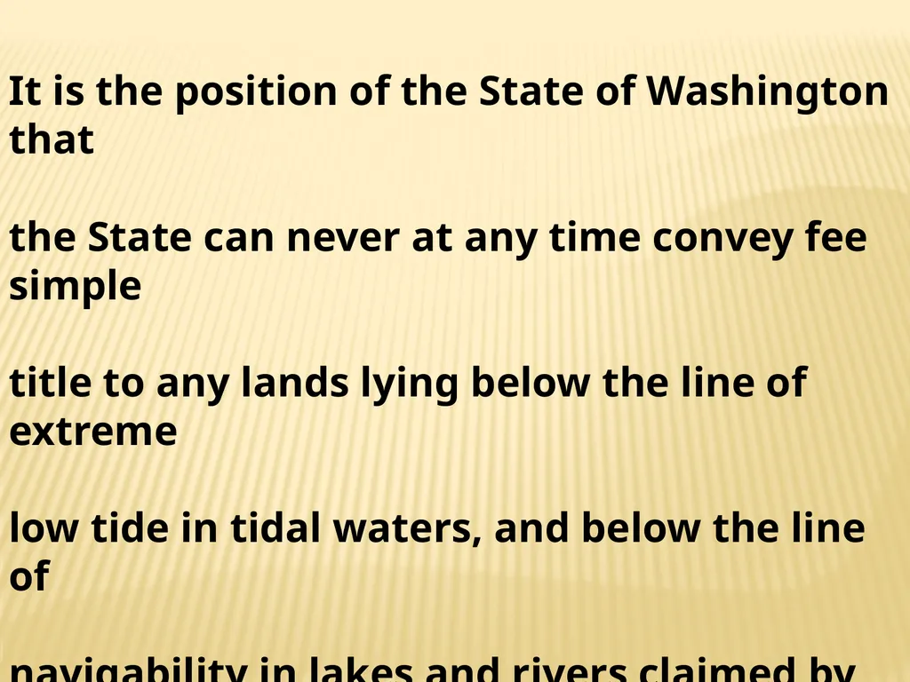 Tidelands, Shorelands & Riparian Boundaries From - slide 24 of 54