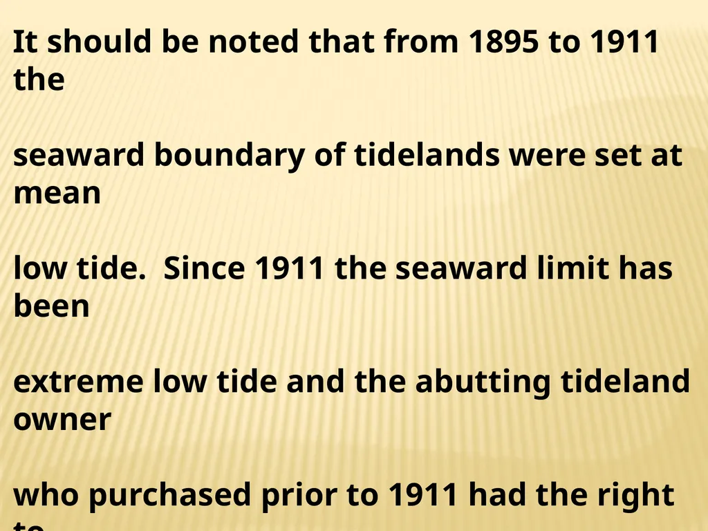 Tidelands, Shorelands & Riparian Boundaries From - slide 13 of 54