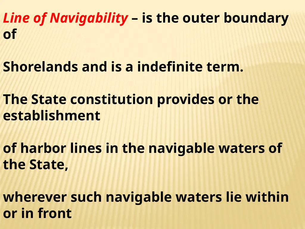 Tidelands, Shorelands & Riparian Boundaries From - slide 14 of 54