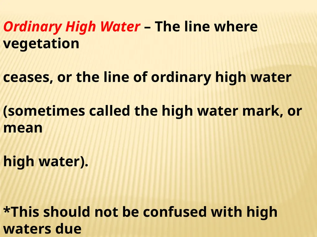 Tidelands, Shorelands & Riparian Boundaries From - slide 37 of 54