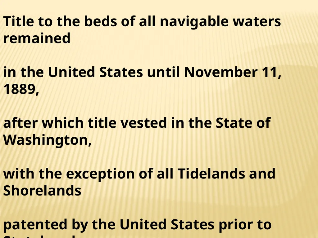 Tidelands, Shorelands & Riparian Boundaries From - slide 2 of 54