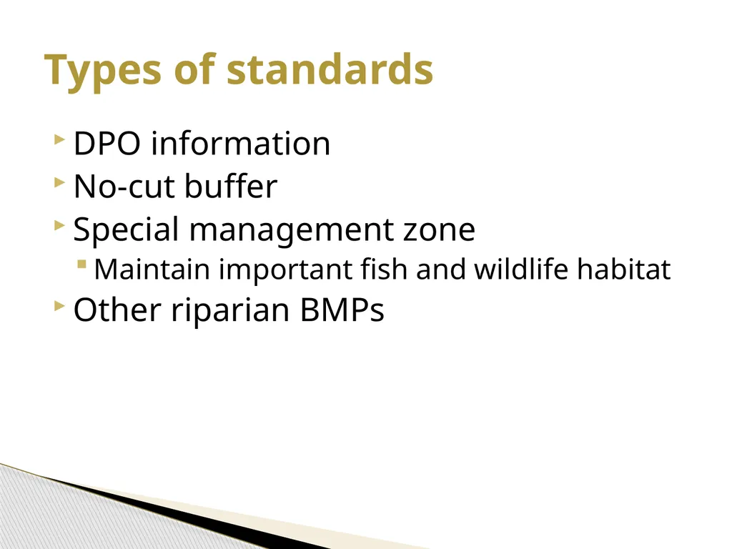 FRPA 101-E3 Riparian Management Standards Region - slide 14 of 55
