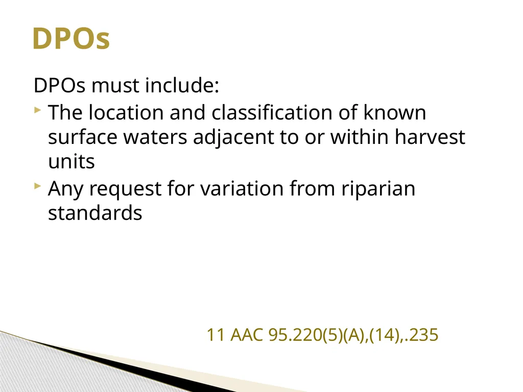 FRPA 101-E3 Riparian Management Standards Region - slide 15 of 55