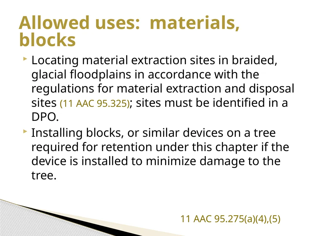 FRPA 101-E3 Riparian Management Standards Region - slide 31 of 55