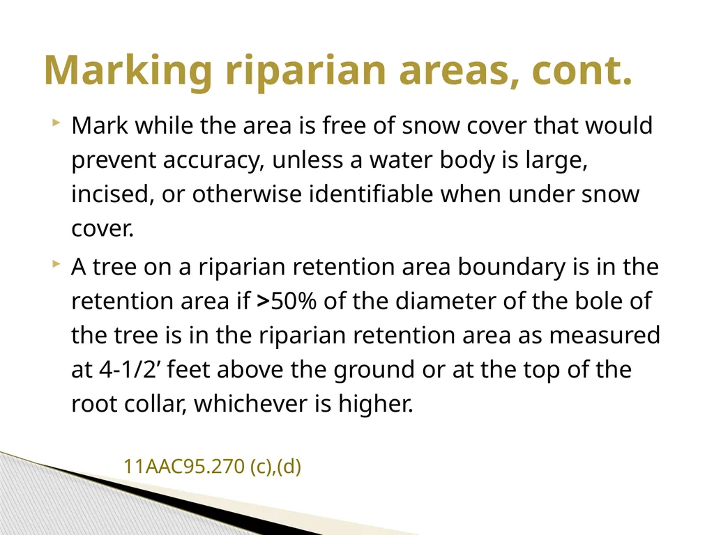 FRPA 101-E3 Riparian Management Standards Region - slide 36 of 55
