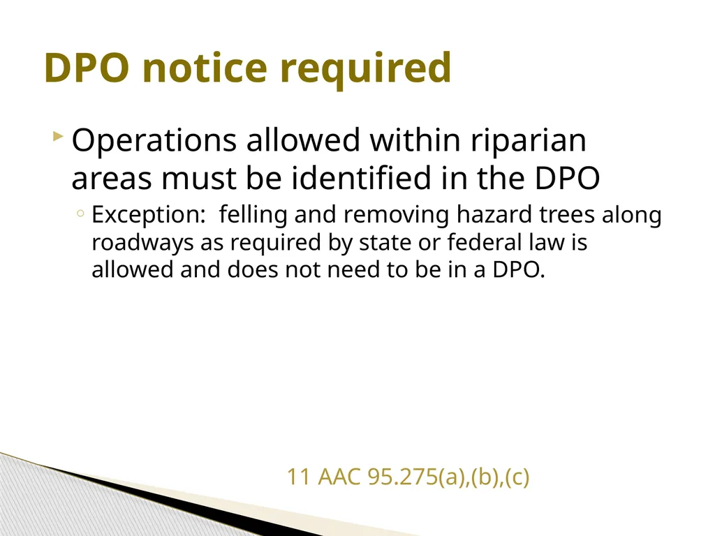 FRPA 101-E3 Riparian Management Standards Region - slide 29 of 55