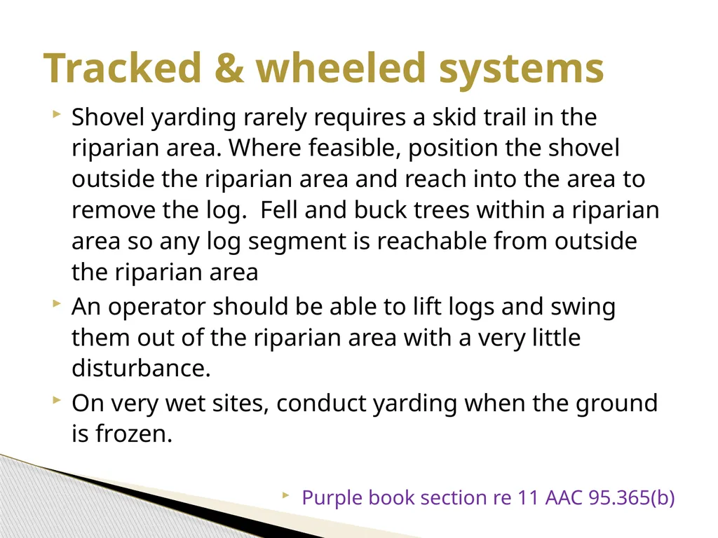 FRPA 101-E3 Riparian Management Standards Region - slide 42 of 55