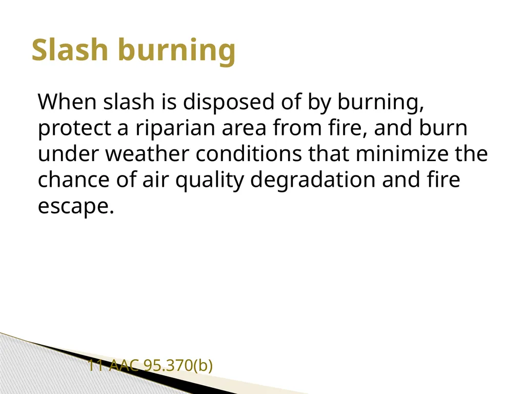 FRPA 101-E3 Riparian Management Standards Region - slide 43 of 55