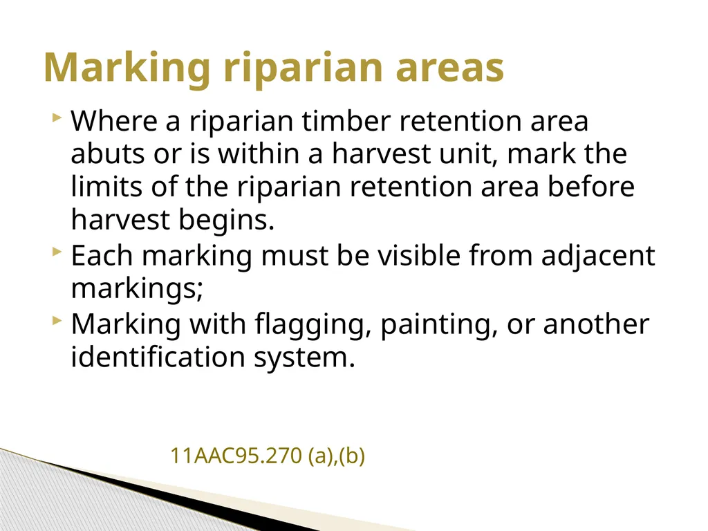 FRPA 101-E3 Riparian Management Standards Region - slide 35 of 55