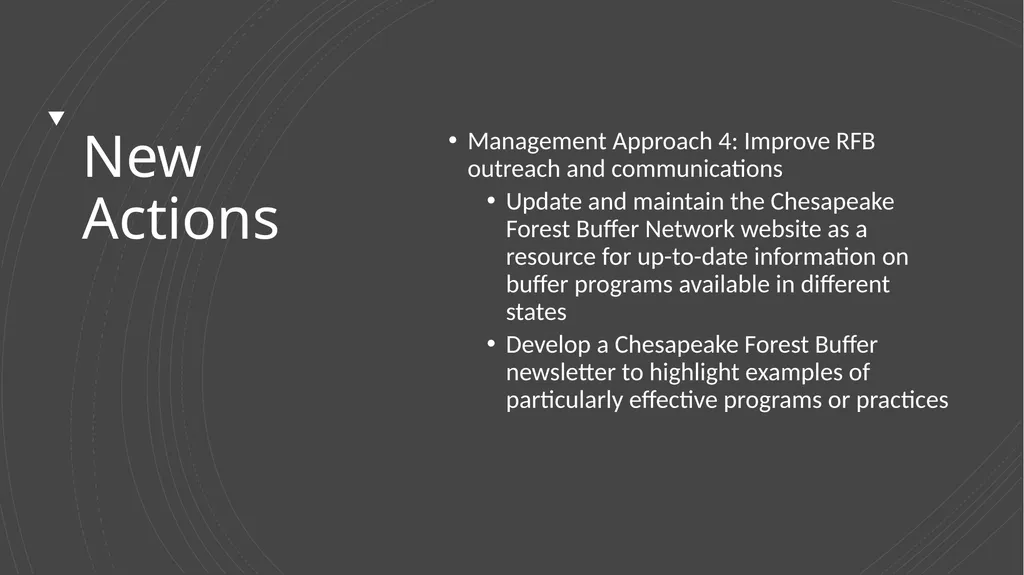Riparian Forest Buffer Outcome: Proposed Workplan - slide 11 of 14