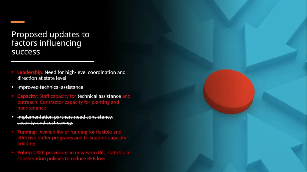 Riparian Forest Buffer Outcome: Proposed Workplan - slide 5 of 14