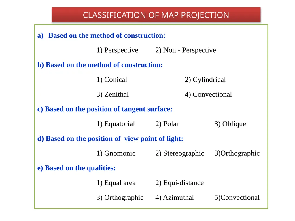 MAP PROJECTION A map projection is a systematic - slide 2 of 9