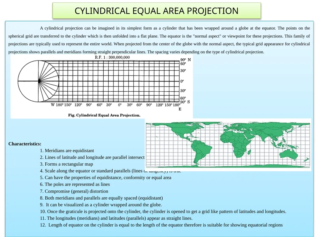 MAP PROJECTION A map projection is a systematic - slide 7 of 9