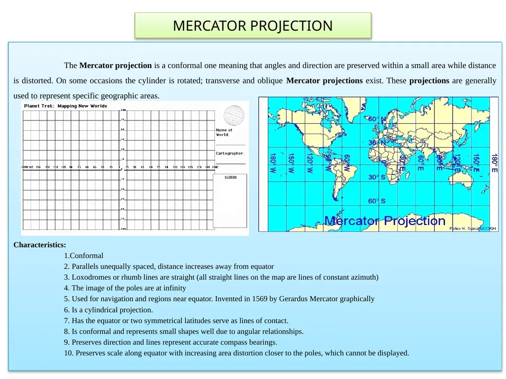 MAP PROJECTION A map projection is a systematic - slide 6 of 9
