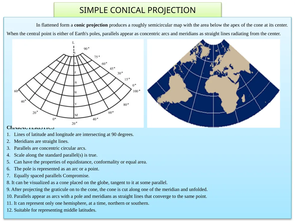 MAP PROJECTION A map projection is a systematic - slide 8 of 9
