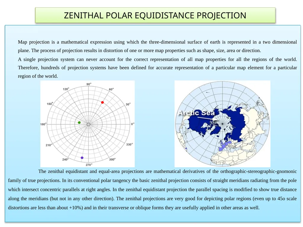MAP PROJECTION A map projection is a systematic - slide 3 of 9