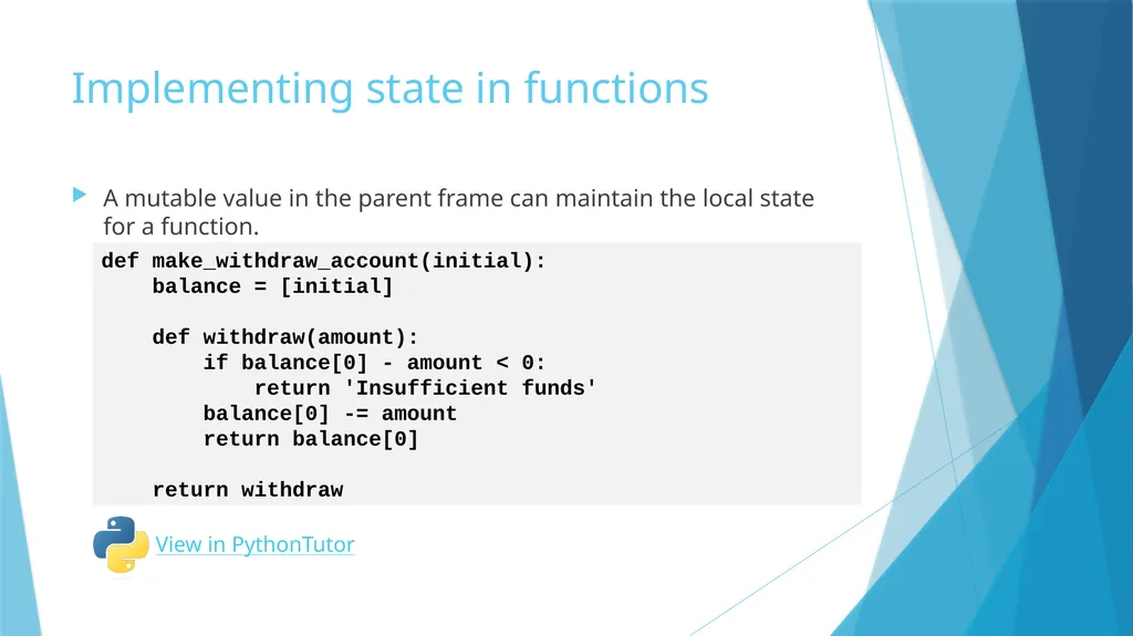 Mutability Immutability vs. Mutability Immutable - slide 20 of 21