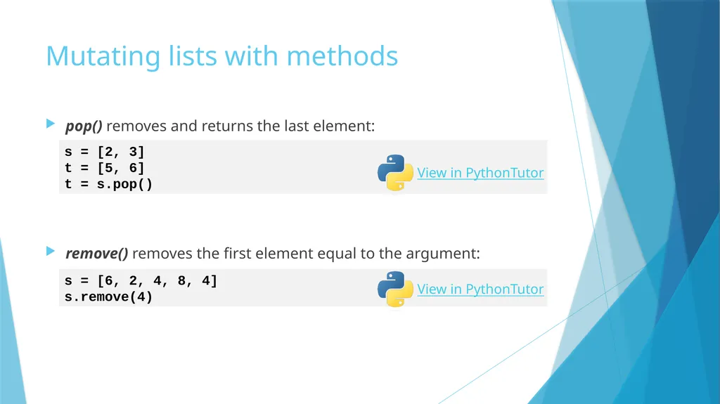 Mutability Immutability vs. Mutability Immutable - slide 11 of 21