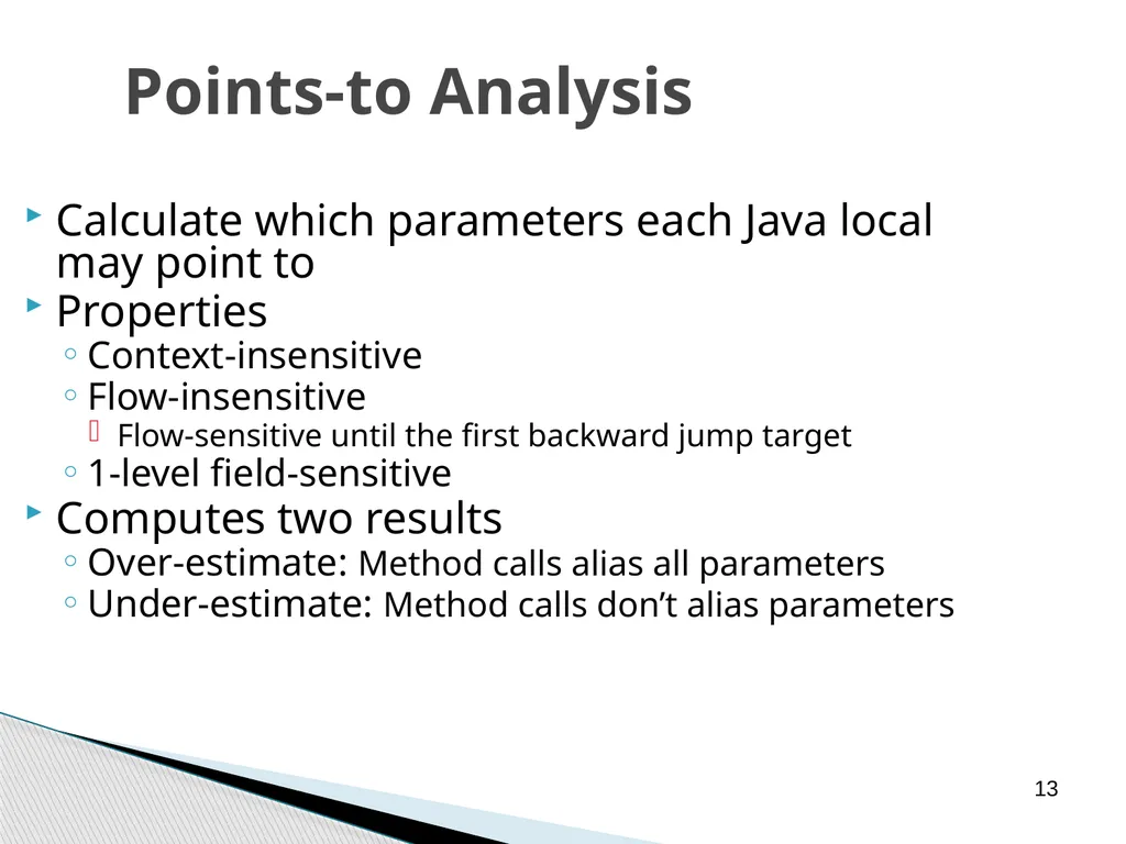 Combined Static and Dynamic Mutability Analysis - slide 13 of 44