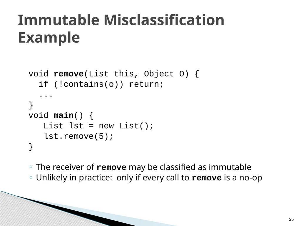 Combined Static and Dynamic Mutability Analysis - slide 25 of 44