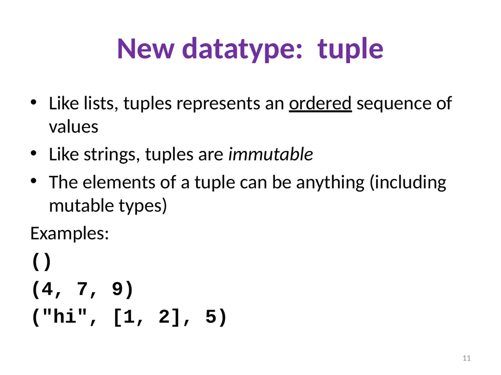 Sharing, mutability, and immutability Ruth - slide 11 of 18
