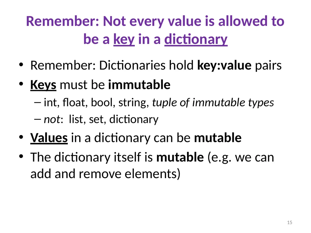 Sharing, mutability, and immutability Ruth - slide 15 of 18
