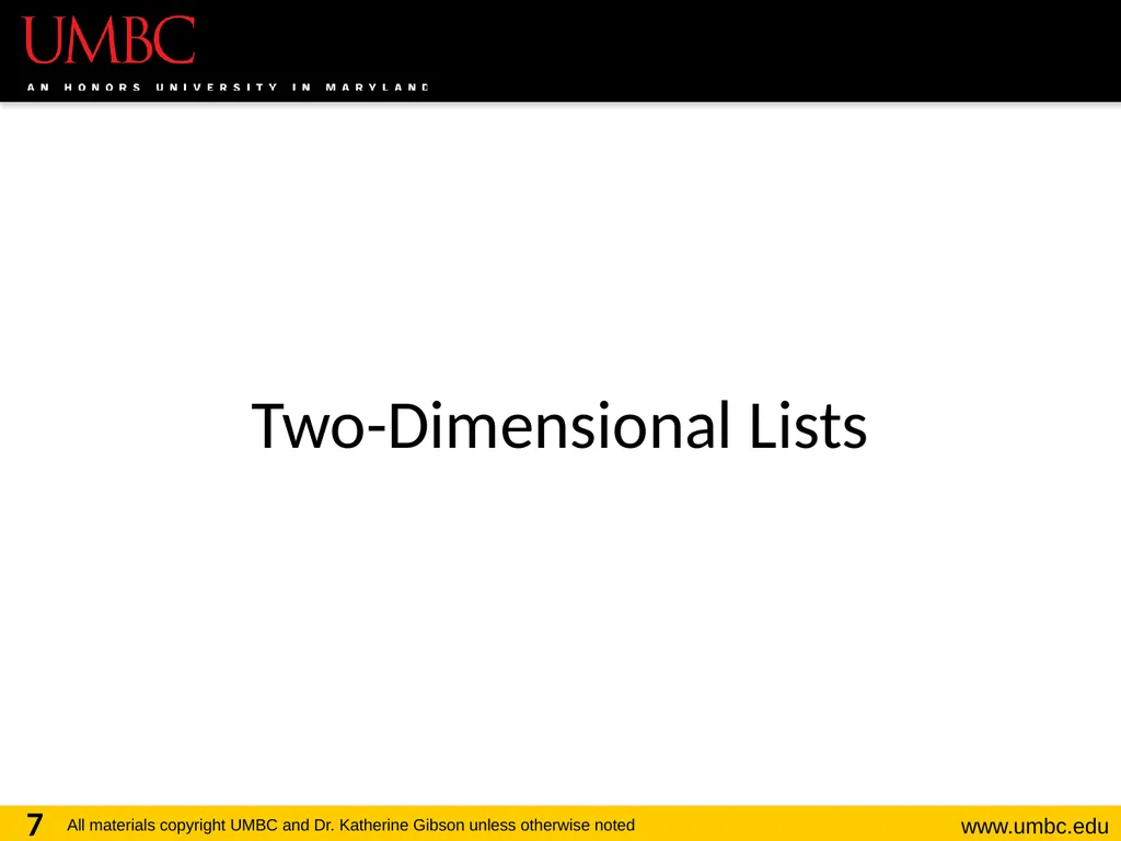 CMSC201 Computer Science I for Majors Lecture 12 – - slide 7 of 42