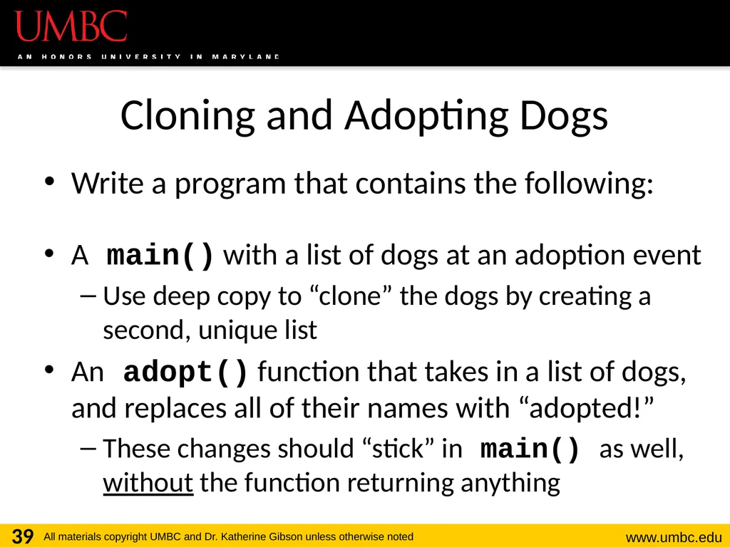 CMSC201 Computer Science I for Majors Lecture 12 – - slide 39 of 42
