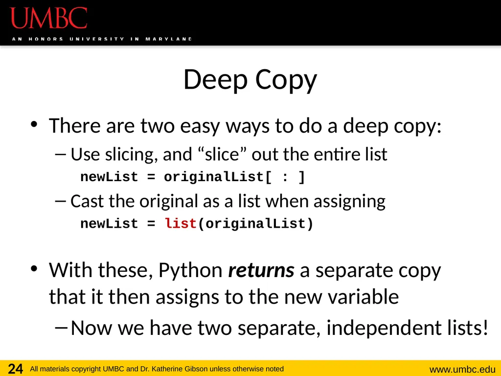 CMSC201 Computer Science I for Majors Lecture 12 – - slide 24 of 42