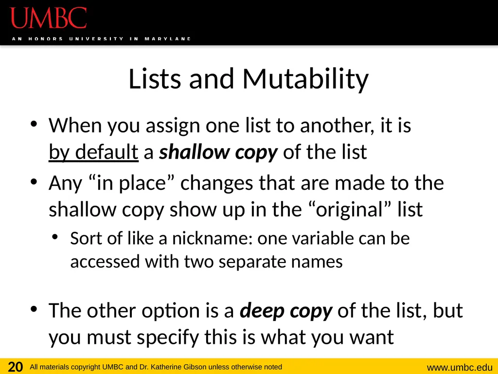 CMSC201 Computer Science I for Majors Lecture 12 – - slide 20 of 42