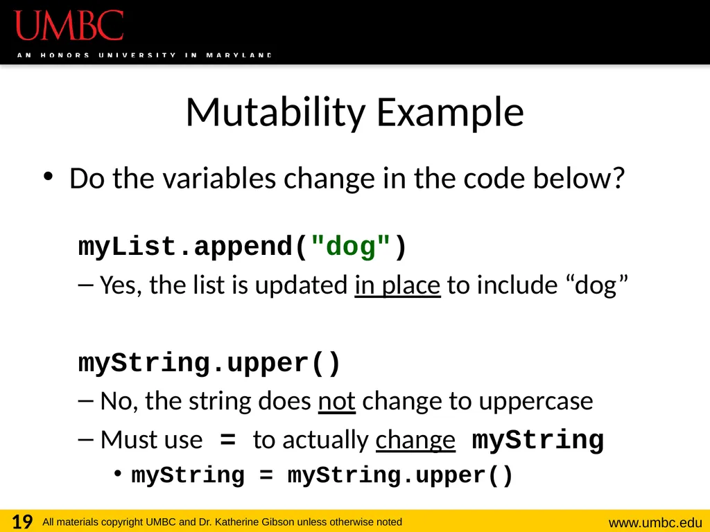 CMSC201 Computer Science I for Majors Lecture 12 – - slide 19 of 42