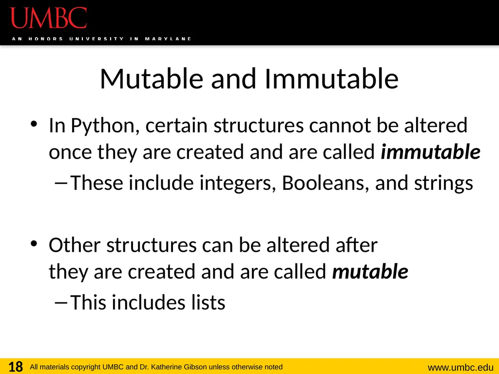 CMSC201 Computer Science I for Majors Lecture 12 – - slide 18 of 42
