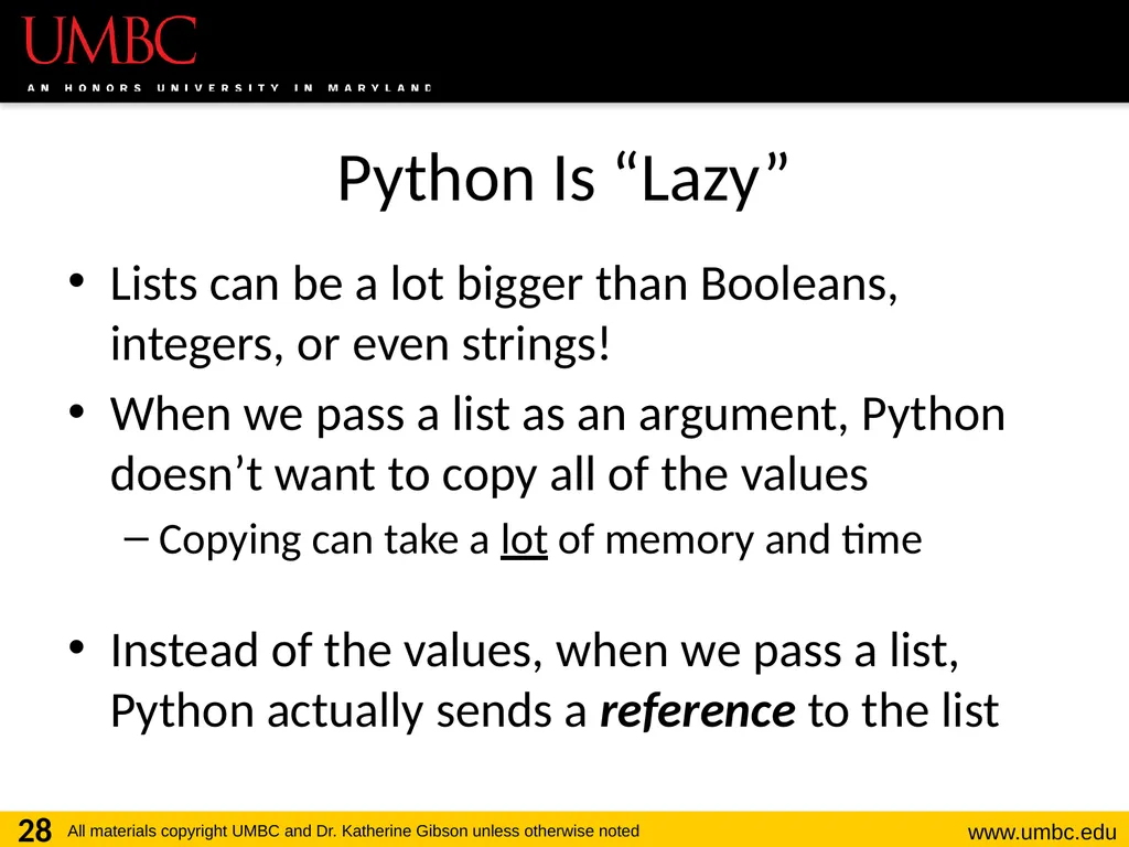 CMSC201 Computer Science I for Majors Lecture 12 – - slide 28 of 42
