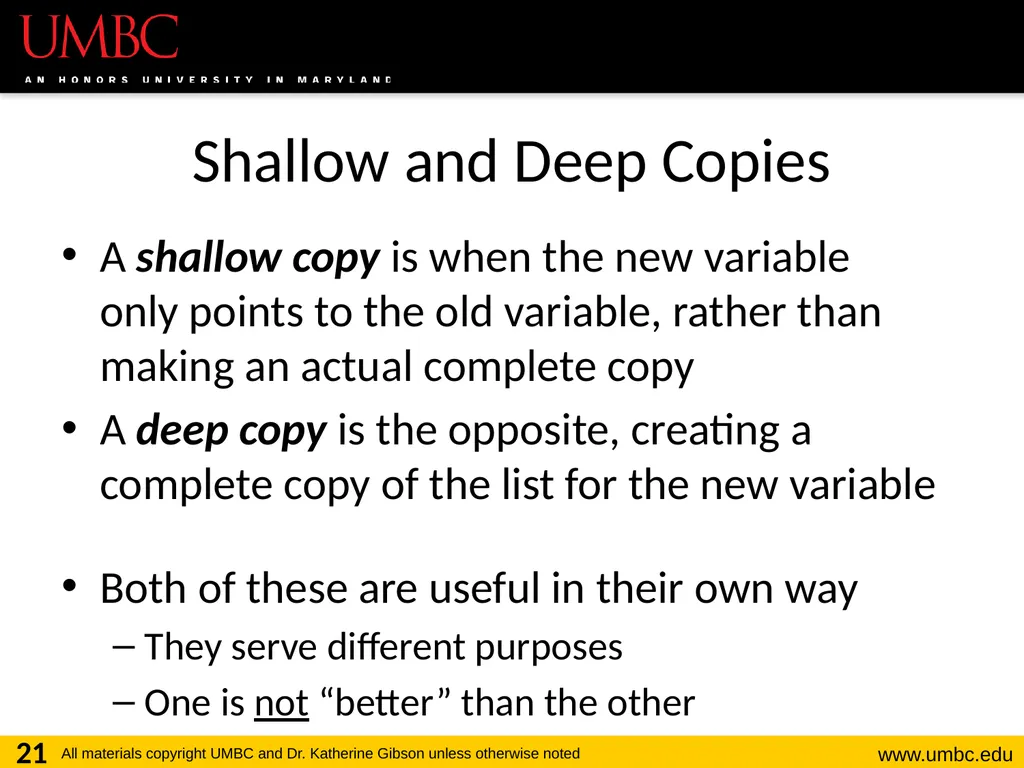 CMSC201 Computer Science I for Majors Lecture 12 – - slide 21 of 42