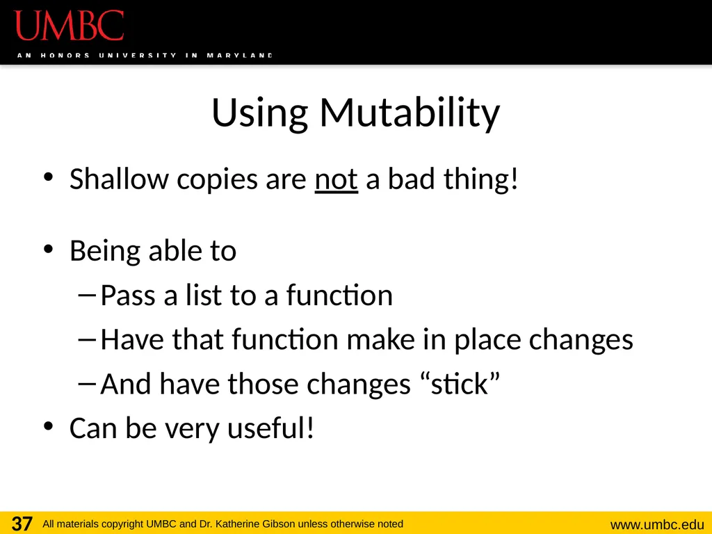 CMSC201 Computer Science I for Majors Lecture 12 – - slide 37 of 42