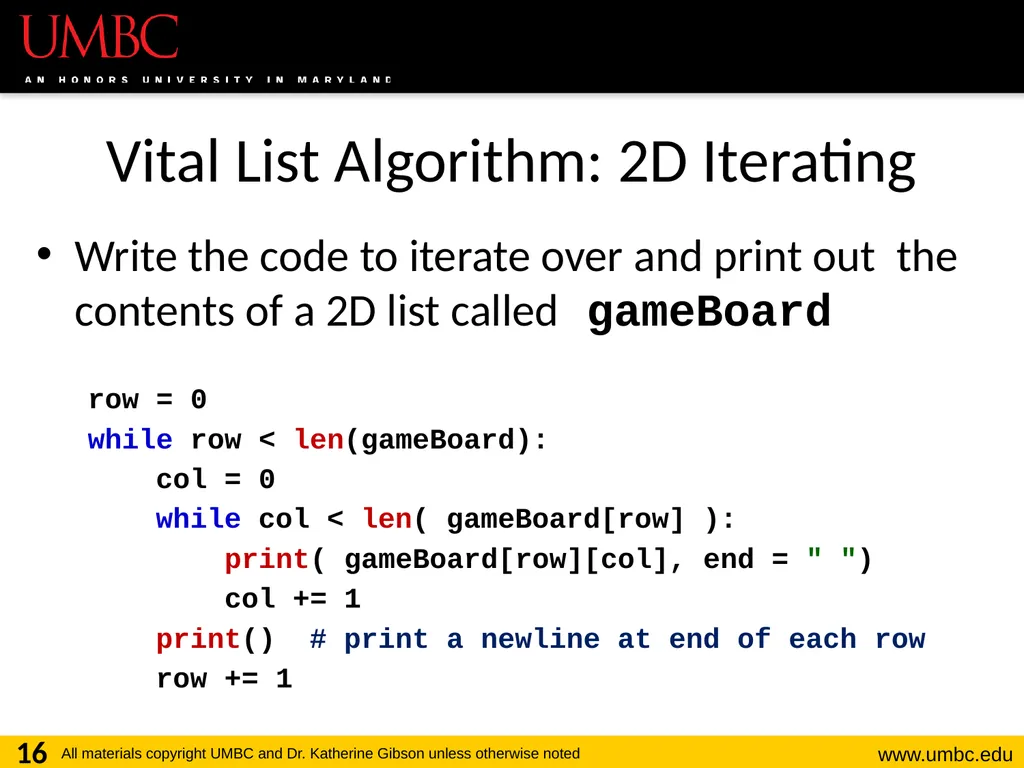 CMSC201 Computer Science I for Majors Lecture 12 – - slide 16 of 42