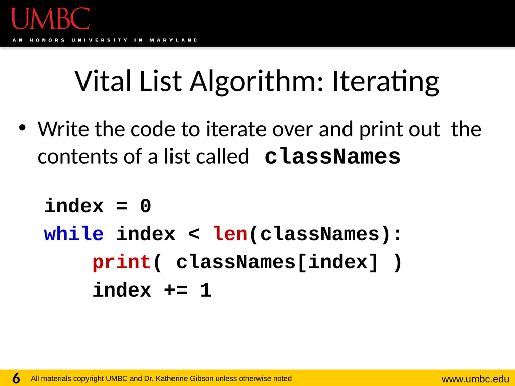 CMSC201 Computer Science I for Majors Lecture 12 – - slide 6 of 42