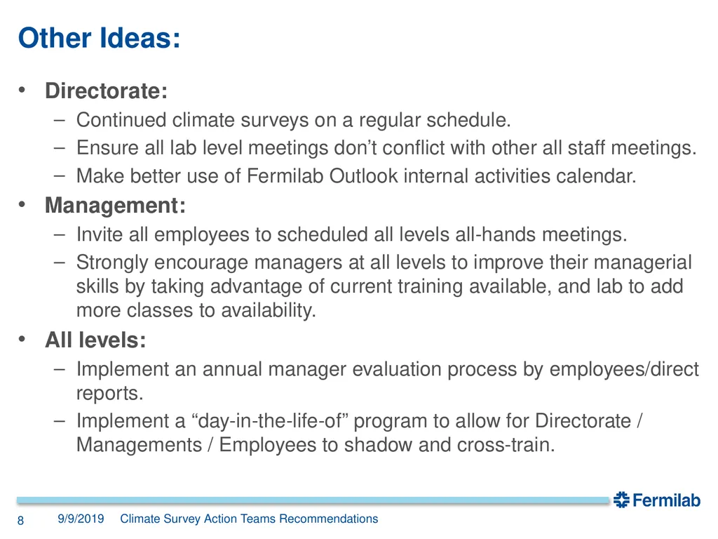 Senior Management Meeting 9 September 2019 2019 - slide 8 of 34