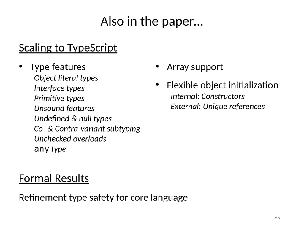 Refinement Types for TypeScript Panagiotis Vekris - slide 65 of 92
