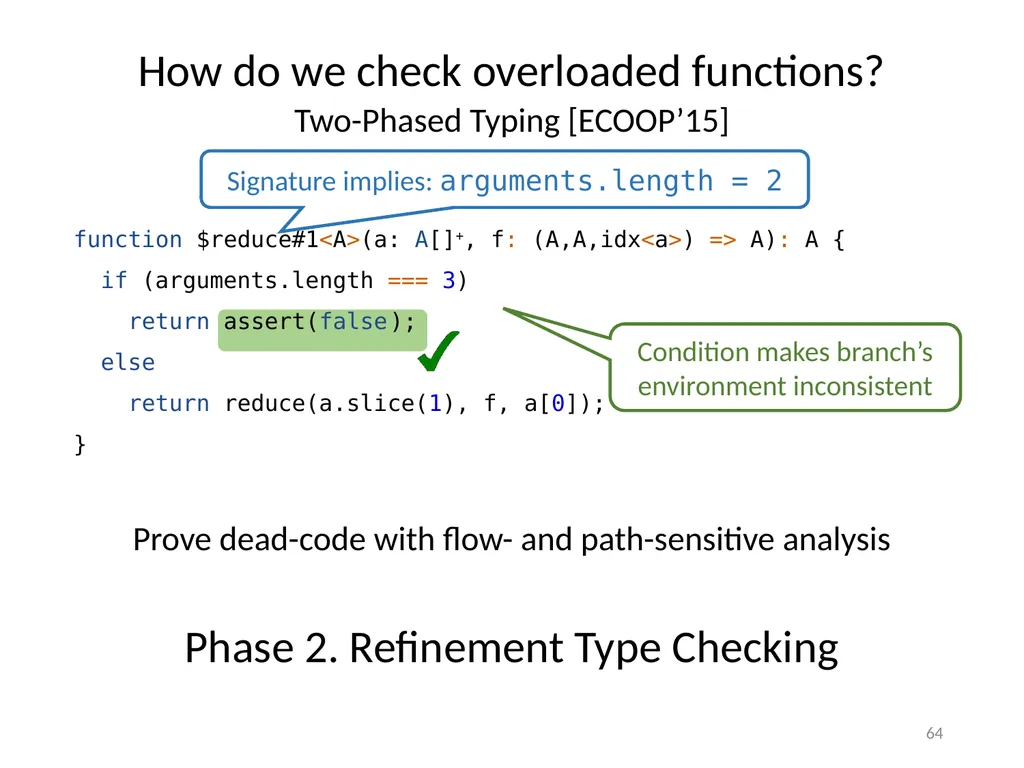 Refinement Types for TypeScript Panagiotis Vekris - slide 64 of 92