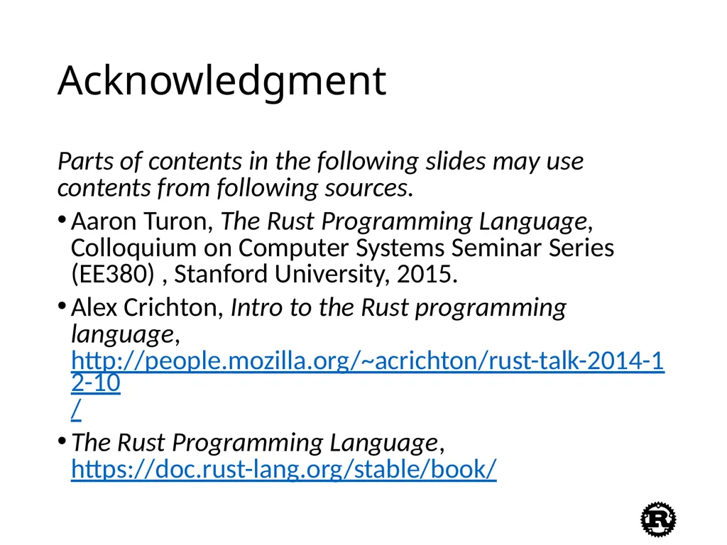 An Introduction to Rust Programming Language - slide 2 of 53