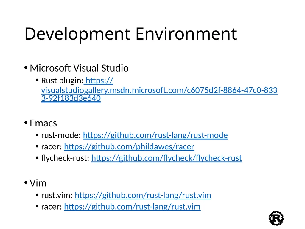 An Introduction to Rust Programming Language - slide 52 of 53