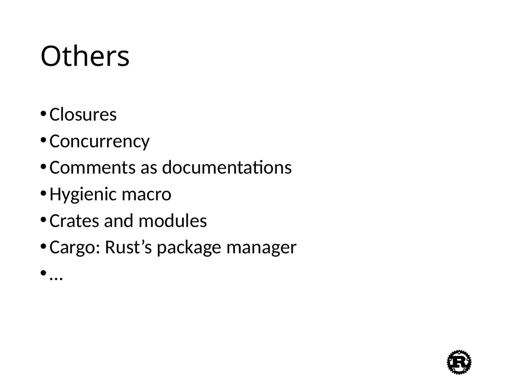 An Introduction to Rust Programming Language - slide 46 of 53