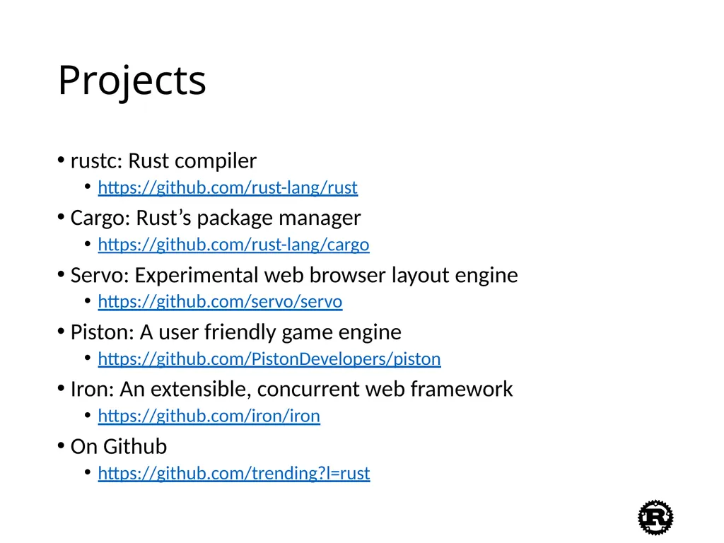An Introduction to Rust Programming Language - slide 51 of 53