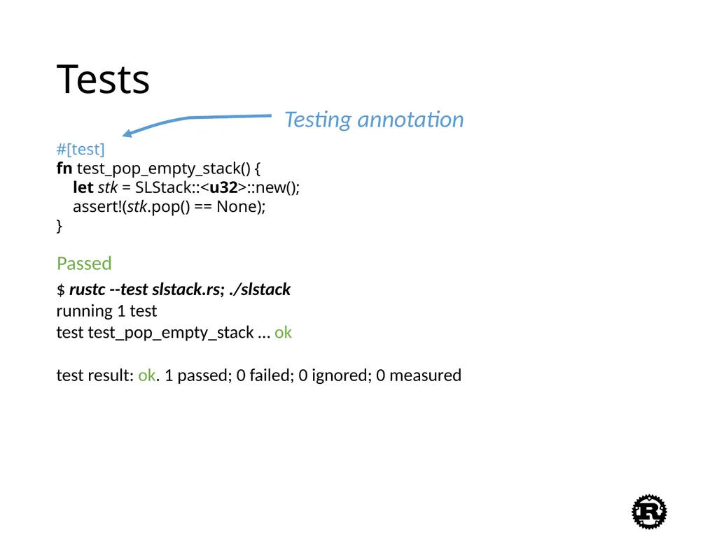 An Introduction to Rust Programming Language - slide 43 of 53