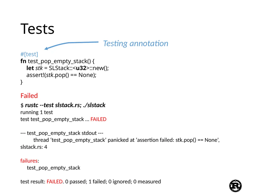 An Introduction to Rust Programming Language - slide 44 of 53