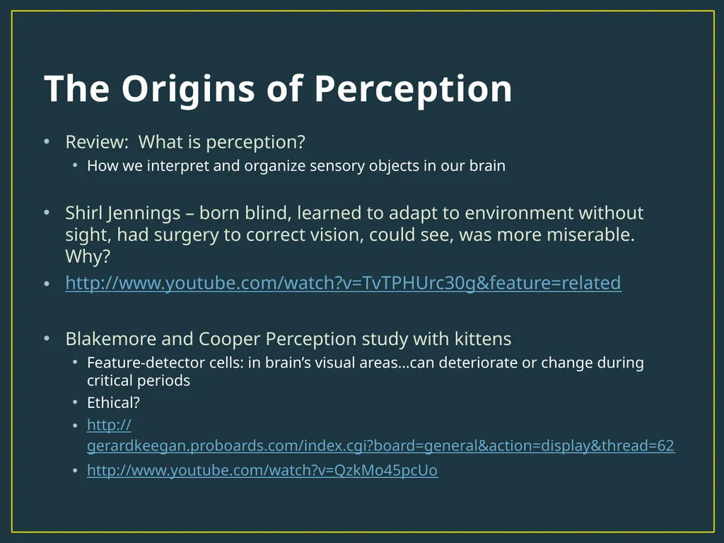 Biological Psychology The NATURE in the Nature vs. - slide 12 of 21