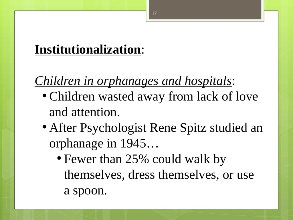 CHAPTER 5 Socializing the Individual Section 1: - slide 17 of 38