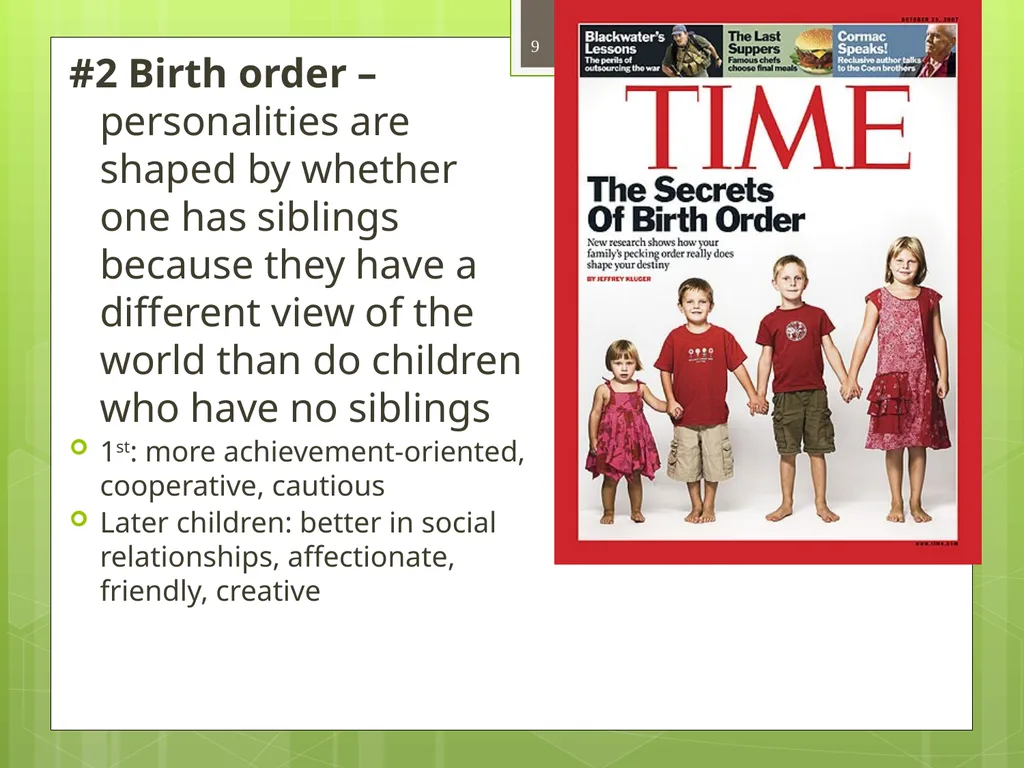 CHAPTER 5 Socializing the Individual Section 1: - slide 9 of 38