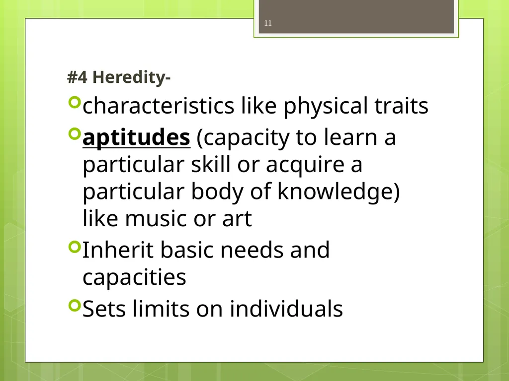 CHAPTER 5 Socializing the Individual Section 1: - slide 11 of 38
